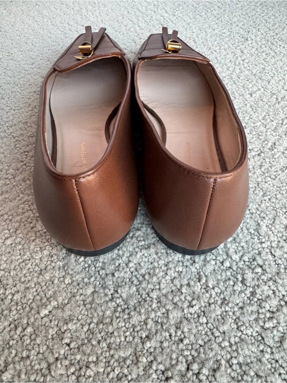 Stuart Weitzman Brown Leather Loafers